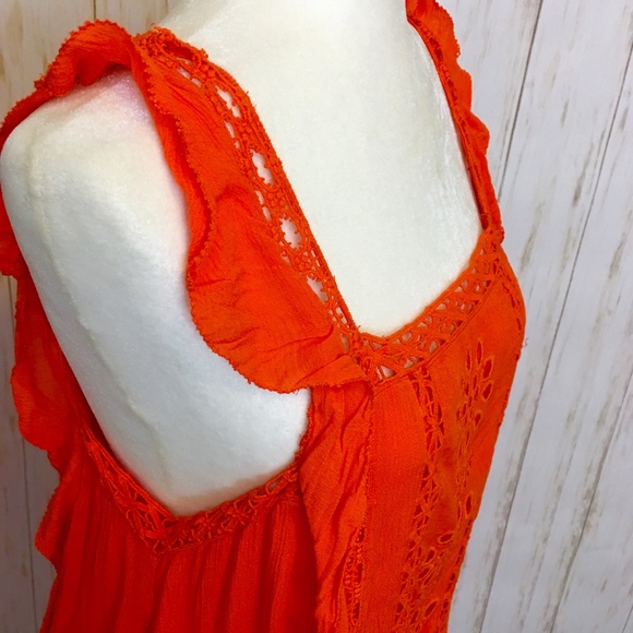 Free People Priscilla Ruffled Crochet-Trim Dress - Picture 4 of 8